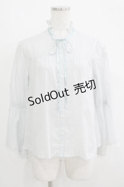 画像1: MILK / ロザリーブラウス  サックス H-25-09-05-063-ML-BL-KB-ZH