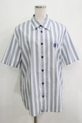 MILKBOY / LOGO Stripe shirt  ホワイト×ブルー H-25-09-05-065-MB-BL-KB-ZH