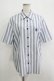 画像1: MILKBOY / LOGO Stripe shirt  ホワイト×ブルー H-25-09-05-065-MB-BL-KB-ZH (1)