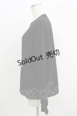 画像2: Jane Marple / Just smile sweatshirt  black×off white H-25-09-05-072-JM-TO-KB-ZH