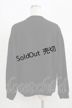 画像3: Jane Marple / Just smile sweatshirt  black×off white H-25-09-05-072-JM-TO-KB-ZH