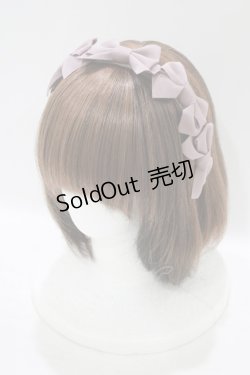 画像1: Melody BasKet / リボンいっぱいカチューシャ  モーヴ H-25-09-05-076-LO-AC-KB-ZH