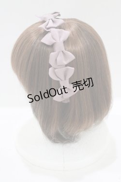 画像2: Melody BasKet / リボンいっぱいカチューシャ  モーヴ H-25-09-05-076-LO-AC-KB-ZH