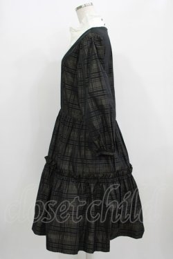 画像2: Jane Marple / Memory Shadow Checkレイヤードドレス  ブラックチェック H-25-09-05-008-JM-OP-KB-ZH