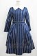 画像1: Jane Marple / Ribbon stripe jacquardのパブリックドレス  ネイビー H-25-09-05-011-JM-OP-KB-ZH (1)