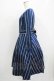 画像2: Jane Marple / Ribbon stripe jacquardのパブリックドレス  ネイビー H-25-09-05-011-JM-OP-KB-ZH (2)