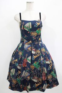 Jane Marple / 楽器ストラップドレス  ネイビー H-25-09-05-012-JM-OP-KB-ZH
