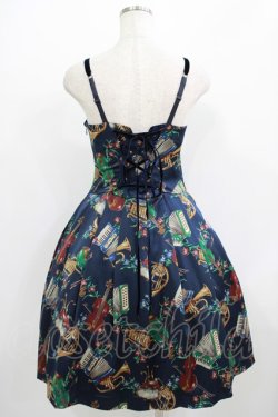 画像3: Jane Marple / 楽器ストラップドレス  ネイビー H-25-09-05-012-JM-OP-KB-ZH