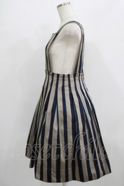 画像2: Jane Marple / Regimental stripeのジャンパースカート  グレー×ネイビー H-25-09-05-013-JM-OP-KB-ZH