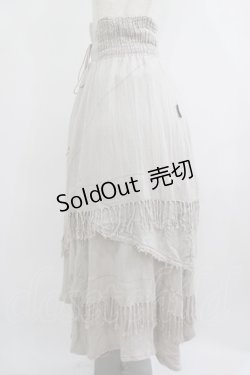 画像2: Ozz Croce / 刺繍イレギュラースカート  グレー H-25-09-05-022-OO-SK-KB-ZH