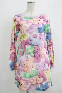 MILK / Love Bearワンピース  カラフル×ラベンダー H-25-09-05-024-ML-OP-KB-ZH