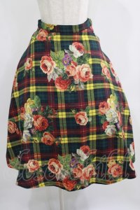 Jane Marple Dans Le Salon / ローズタータンロングスカート M グリーン H-25-09-05-003-JM-SK-KB-ZH