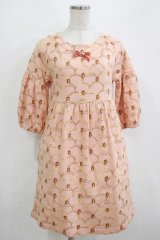 Jane Marple / gabrielleソフト裏毛のワンピース M ピンク H-25-09-05-026-JM-OP-KB-ZH