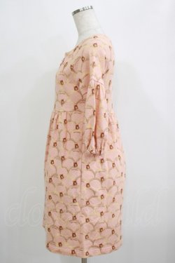 画像2: Jane Marple / gabrielleソフト裏毛のワンピース M ピンク H-25-09-05-026-JM-OP-KB-ZH