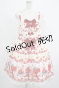 To Alice / StrawberryRabbitプリントジャンパースカート L イエロー H-25-09-06-001-LO-OP-NS-ZH