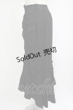 画像2: DearMyLoveRose / ドロストアシメフリルマーメイトスカート LL ブラック H-25-09-06-023-EL-SK-NS-ZH