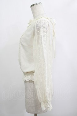 画像2: axes femme POETIQUE / ドットチュールトップス M 生成り H-25-09-06-025-AX-TO-NS-ZH