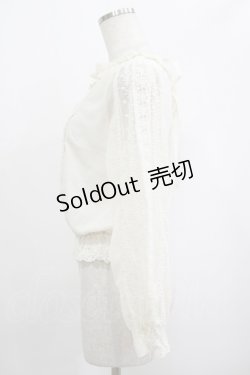 画像2: axes femme POETIQUE / ドットチュールトップス M 生成り H-25-09-06-025-AX-TO-NS-ZH