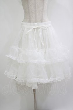 画像1: metamorphose / 【プラスサイズ】オーガンジーフリルパニエ プラスサイズ オフ H-25-09-06-028-ME-SK-NS-ZH