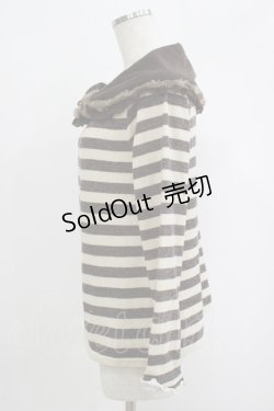 画像2: axes femme / ボーダーニット M ブラウン H-25-09-06-036-AX-TO-NS-ZH