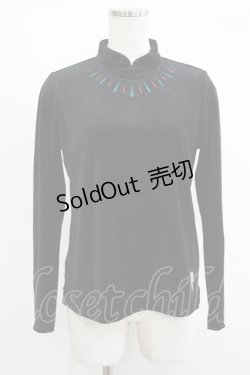 画像1: Secret Honey / 戴冠式ベロアトップス(エルサver.) Free ブラック H-25-09-06-037-CA-TO-NS-ZH