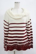 axes femme / ボーダーニット M オフ/ワイン H-25-09-06-038-AX-TO-NS-ZH