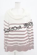 axes femme / ボーダーニット M オフ/ワイン H-25-09-06-038-AX-TO-NS-ZH