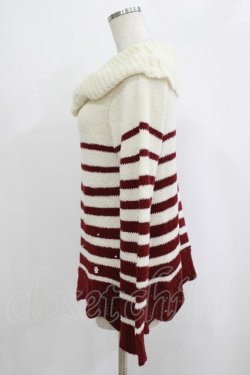 画像2: axes femme / ボーダーニット M オフ/ワイン H-25-09-06-038-AX-TO-NS-ZH
