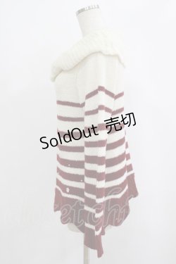 画像2: axes femme / ボーダーニット M オフ/ワイン H-25-09-06-038-AX-TO-NS-ZH