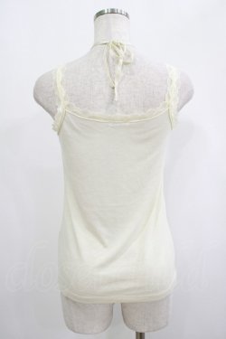 画像3: axes femme / クロスストラップビジューフラワータンク M 生成り H-25-09-06-039-AX-TO-NS-ZH