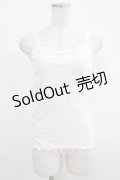 axes femme POETIQUE / ビジュー使いキャミソール M オフ H-25-09-06-040-AX-TO-NS-ZH