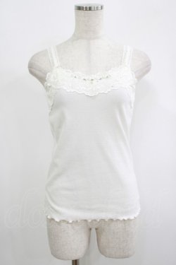 画像1: axes femme POETIQUE / ビジュー使いキャミソール M オフ H-25-09-06-040-AX-TO-NS-ZH