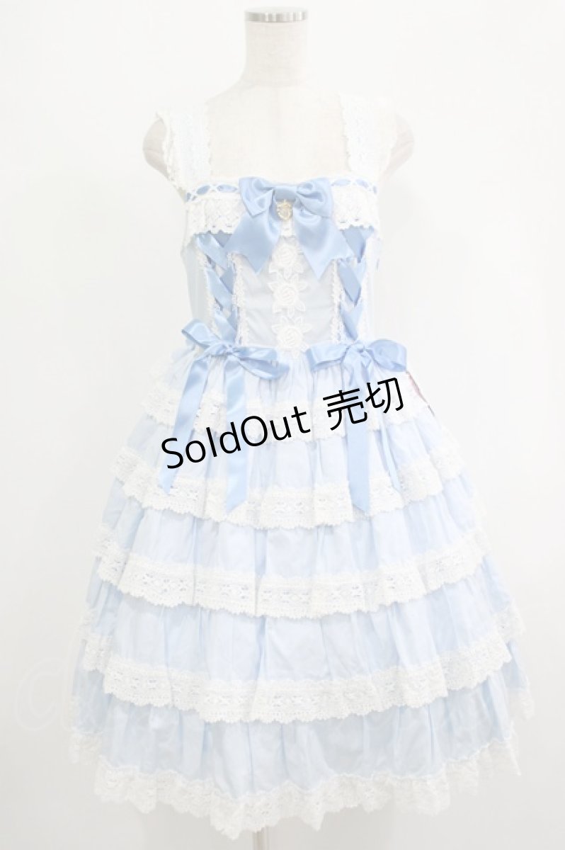 画像1: BABY,THE STARS SHINE BRIGHT / Romantic Dream Roseジャンパースカート Free サックス H-25-09-06-005-BA-OP-NS-ZH (1)