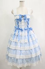 画像1: BABY,THE STARS SHINE BRIGHT / Romantic Dream Roseジャンパースカート Free サックス H-25-09-06-005-BA-OP-NS-ZH (1)