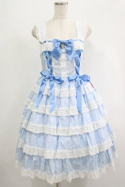 画像1: BABY,THE STARS SHINE BRIGHT / Romantic Dream Roseジャンパースカート Free サックス H-25-09-06-005-BA-OP-NS-ZH