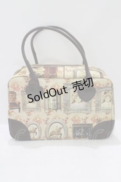 画像1: BABY,THE STARS SHINE BRIGHT / mon petit chouchou柄ボストンバッグ  生成り H-25-09-06-041-BA-BG-NS-ZH