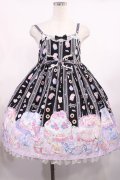 Angelic Pretty / Whip Factory ジャンパースカート Free ブラック H-25-09-06-1001-AP-OP-NS-ZH