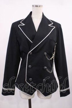 画像1: ALICE and the PIRATES / パイピングジャケット Mens ブラック H-25-09-06-1032-PA-JA-NS-ZH