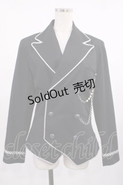 画像1: ALICE and the PIRATES / パイピングジャケット Mens ブラック H-25-09-06-1032-PA-JA-NS-ZH
