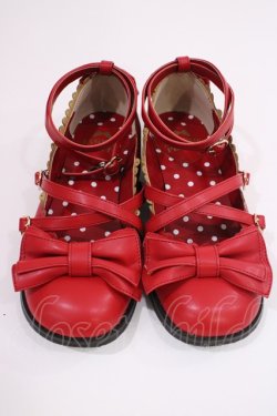 画像1: Angelic Pretty / Tea Partyシューズ M（約23.5cm） ワイン H-25-09-06-1037-AP-SH-NS-ZH