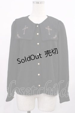 画像1: Amavel / L'Ange Dechu スクエアカラーブラウス Free ブラック H-25-09-06-1040-CA-BL-NS-ZH