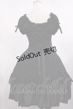 画像3: metamorphose / 半袖裾フリルワンピース Free ブラック H-25-09-06-1007-ME-OP-NS-ZH