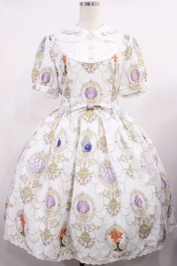 画像1: LIEF / マーメイド・カメオ ワンピース M オフ H-25-09-06-1009-LO-OP-NS-ZH