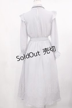 画像2: tocco closet / 配色リボン付きフリル×シャーリングワンピース M グレー H-25-09-06-1011-LO-OP-NS-ZH