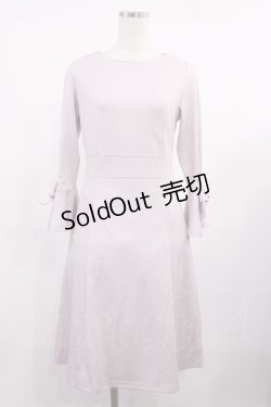 画像1: tocco closet / リボン袖ワンピース Free ラベンダー H-25-09-06-1012-LO-OP-NS-ZH