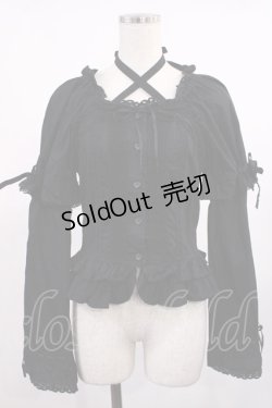 画像1: BABY,THE STARS SHINE BRIGHT / 姫袖後ろシャーリングブラウス free ブラック H-25-09-06-1028-BA-BL-NS-ZH