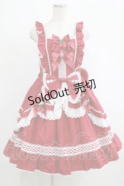 画像1: BABY,THE STARS SHINE BRIGHT / ゆらゆらいちごのStrawberry Gardenジャンパースカート Free エンジ H-25-09-06-006-BA-OP-NS-ZH