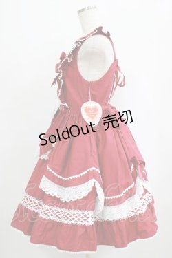 画像2: BABY,THE STARS SHINE BRIGHT / ゆらゆらいちごのStrawberry Gardenジャンパースカート Free エンジ H-25-09-06-006-BA-OP-NS-ZH
