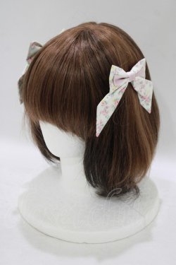 画像1: Innocent World / ミニバラツインリボンクリップ  オフ H-25-09-06-059-IW-AC-NS-ZH