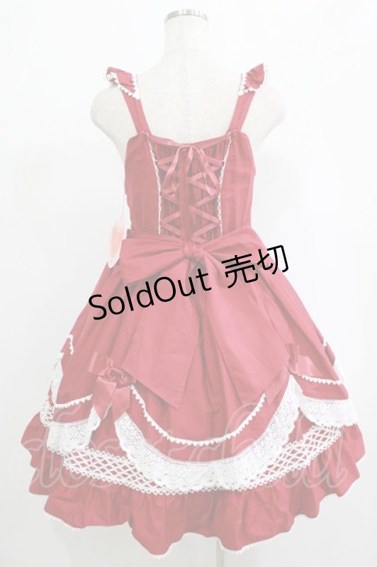 画像3: BABY,THE STARS SHINE BRIGHT / ゆらゆらいちごのStrawberry Gardenジャンパースカート Free エンジ H-25-09-06-006-BA-OP-NS-ZH (3)